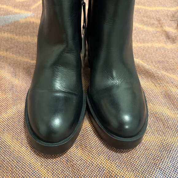 ZARA GENUINE LEATHER HEELED KNEE HIGH BOOTS size 6.5 - Picture 6 of 9